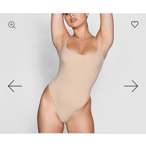 SKIMS Fits Everyone Cami Bodysuit Nude Large Thong Back Shape Wear Minimalist